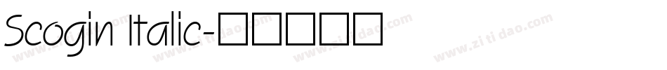 Scogin Italic字体转换